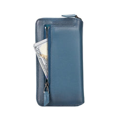 Apple iPhone 14 Series Detachable and Zipper Leather Wallet Case - PMW Bornbor