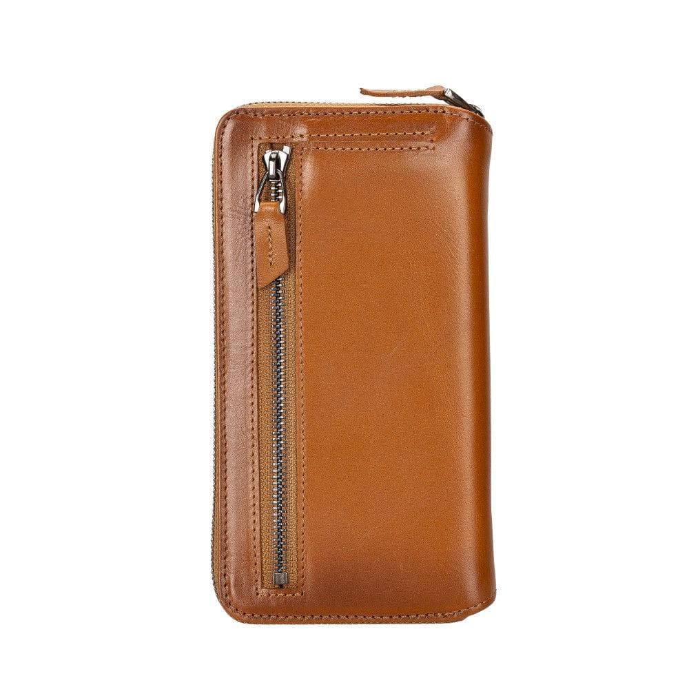 Apple iPhone 14 Series Detachable and Zipper Leather Wallet Case - PMW Bornbor