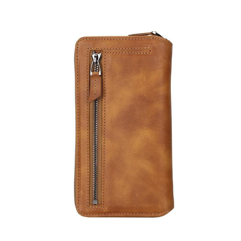 Apple iPhone 14 Series Detachable and Zipper Leather Wallet Case - PMW Bornbor