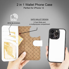 Apple iPhone 14 Series Detachable Leather Wallet Case Colorful - MW Bornbor