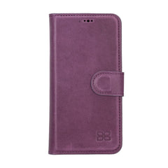 Apple iPhone 14 Series Detachable Leather Wallet Case Darker Color - MW Bornbor