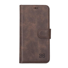 Apple iPhone 14 Series Detachable Leather Wallet Case Darker Color - MW Bornbor