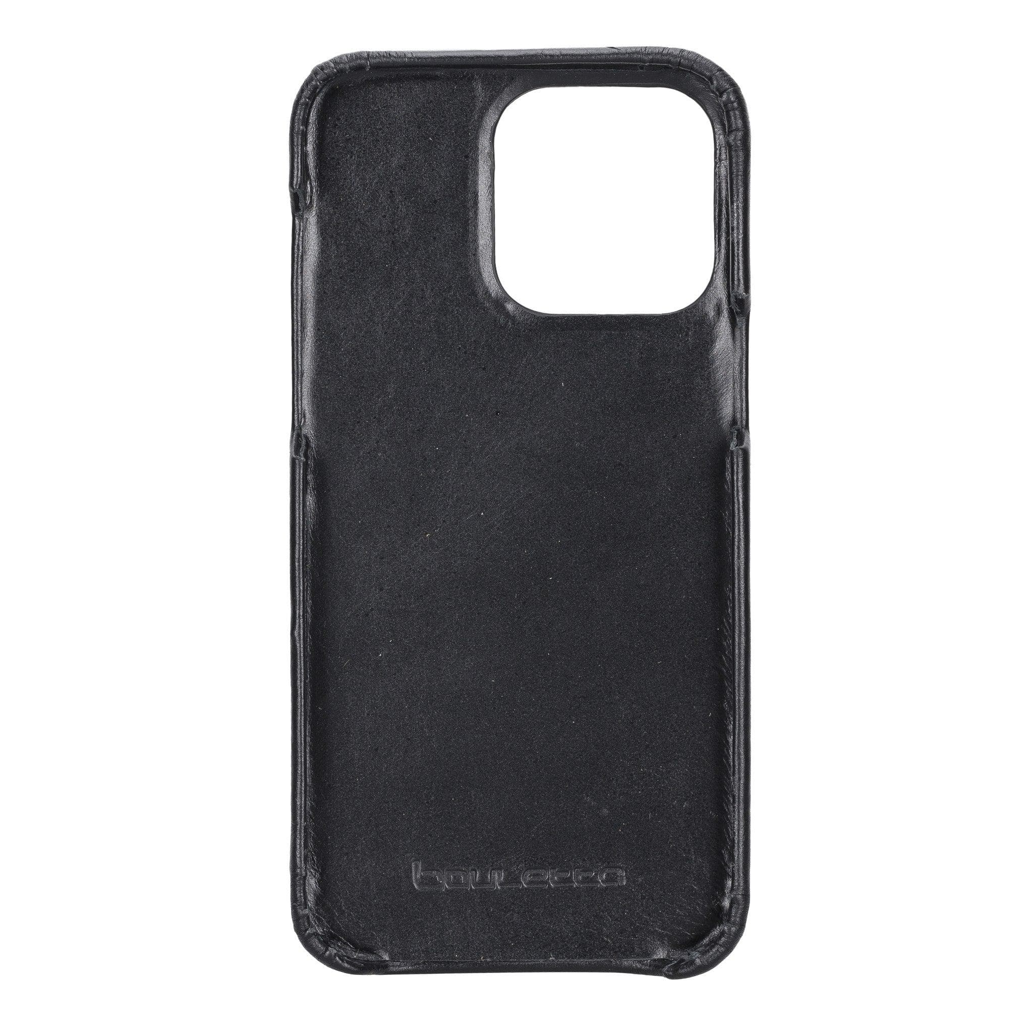 Apple iPhone 14 Series Full Leather Coating Back Cover Bornbor