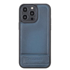 Apple iPhone 14 Series Leather Back Cover with Stand iPhone 14 Pro Max / Blue Bornbor