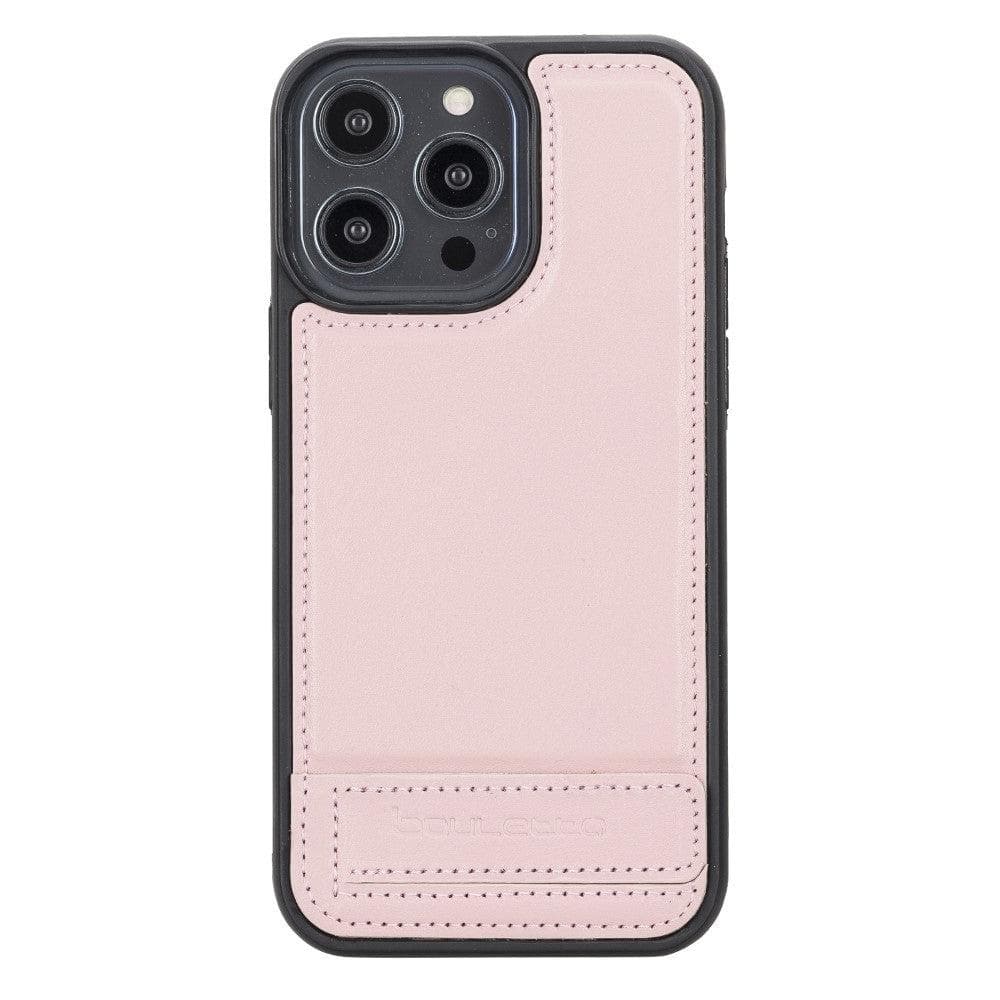 Apple iPhone 14 Series Leather Back Cover with Stand iPhone 14 Pro Max / Pink Bornbor