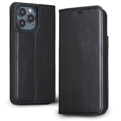 Brooks Leather Slim Wallet Case for Apple iPhone 13 Series iPhone 13 Pro Max / Black Bouletta LTD