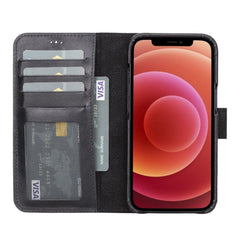 Full Leather Coating Detachable Wallet Case for Apple iPhone 13 Series Bouletta LTD