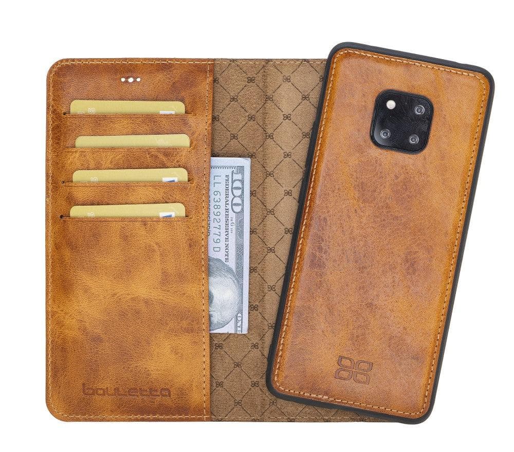 Huawei Mate 20 Leather Magnetic Leather Case Light Brown Bornbor