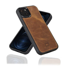 Apple iPhone 13 Series Leather Case with Flexible Back Cover iPhone 13 / Antic Russet Bouletta LTD