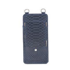 Marlo Leather Universal Phone Case Snake Blue Bornbor