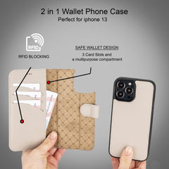 Limited Edition Apple iPhone 13 Pro Max and iPhone 13 Pro Detachable Leather Wallet Case Bouletta LTD