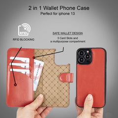 Limited Edition Apple iPhone 13 Pro Max and iPhone 13 Pro Detachable Leather Wallet Case Bouletta LTD