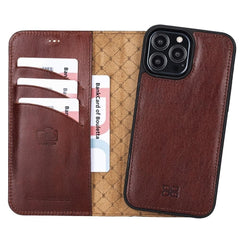 Limited Edition Apple iPhone 13 Pro Max and iPhone 13 Pro Detachable Leather Wallet Case Bouletta LTD