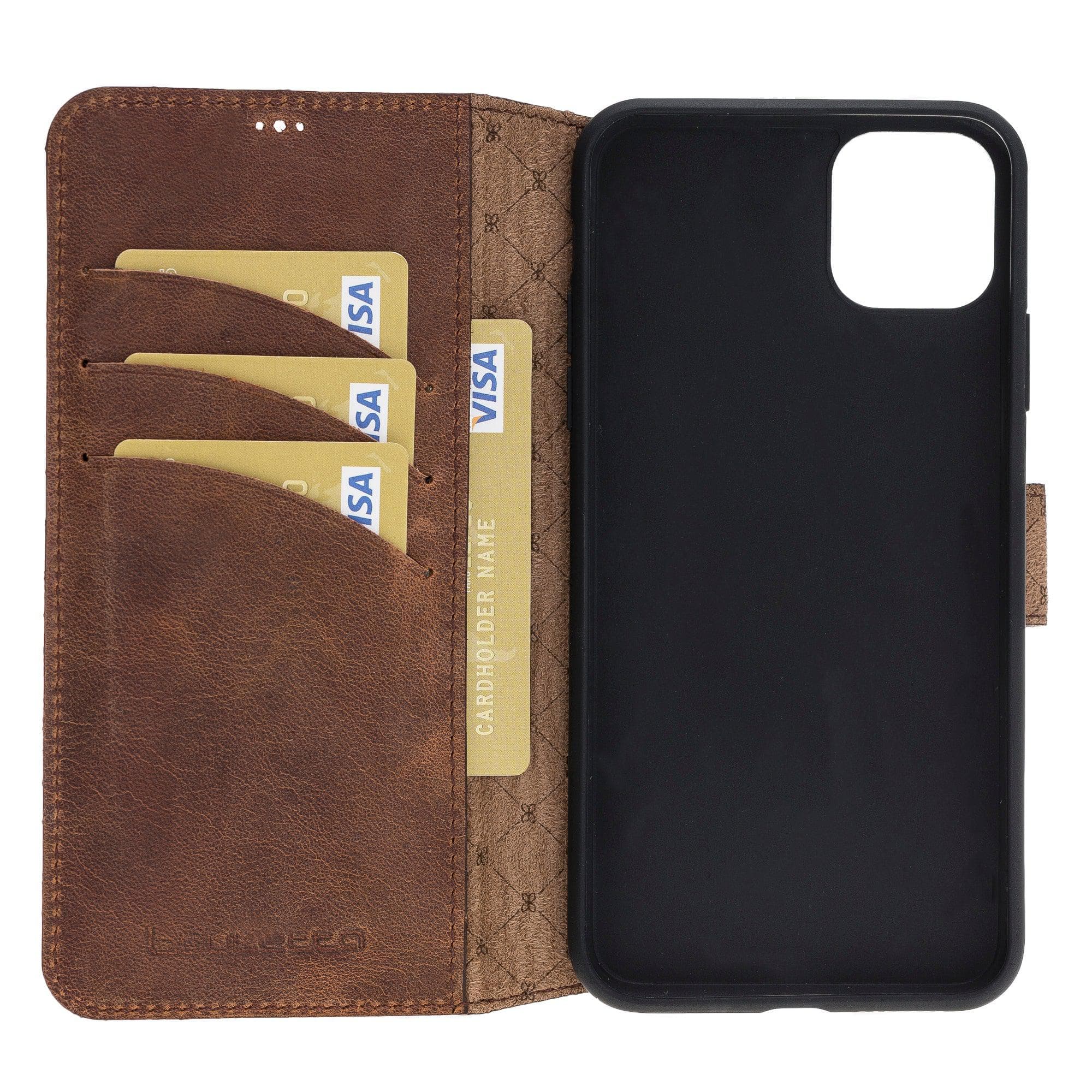 Wallet Folio with ID Slot Leather Wallet Case For Apple iPhone 11 Series Bouletta LTD