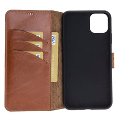 Wallet Folio with ID Slot Leather Wallet Case For Apple iPhone 11 Series Bouletta LTD