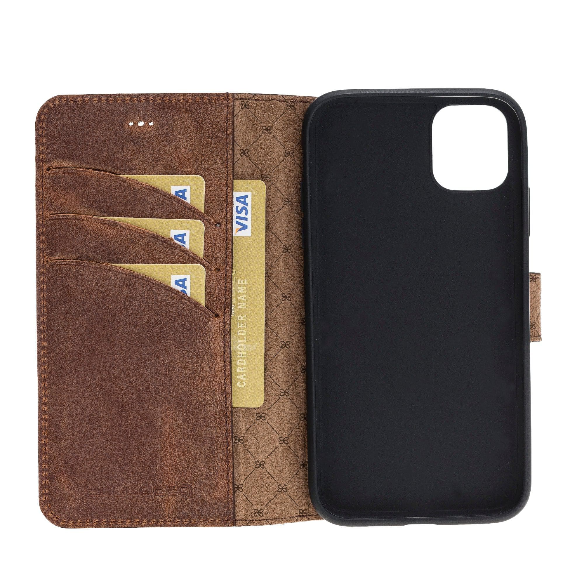 Wallet Folio with ID Slot Leather Wallet Case For Apple iPhone 11 Series Bouletta LTD