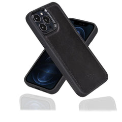 Apple iPhone 13 Series Leather Case with Flexible Back Cover iPhone 13 Pro Max / Black Bouletta LTD