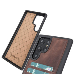 Samsung Galaxy S23 Series Leather Case with Card Holder - FXCP Bornbor