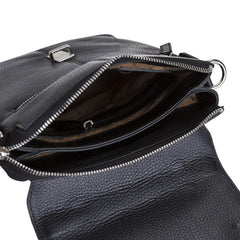 11'' Scorpi Leather Man Hand Bag Black Bornbor