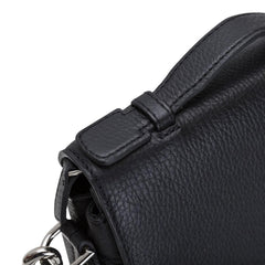 11'' Scorpi Leather Man Hand Bag Black Bornbor