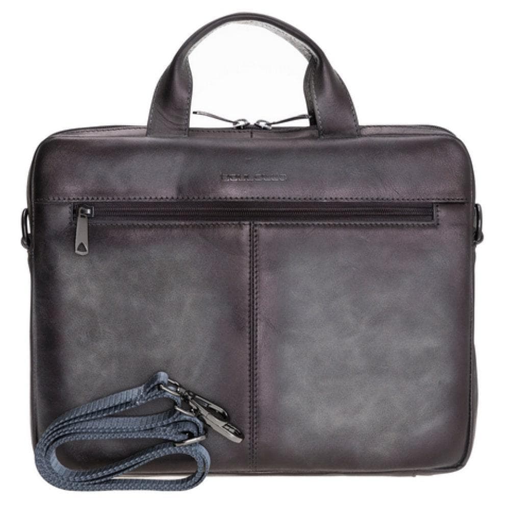 16" Apollo Genuine Leather Bags Apple MacBook Pro / Mac Book Air / Notebook Gray Bornbor