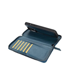 Apple iPhone 14 Series Detachable and Zipper Leather Wallet Case - PMW Bornbor