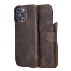 Apple iPhone 14 Series Full Leather Coating Detachable Wallet Case Bornbor