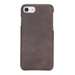 Apple iPhone 8 Series Fully Covering Leather Back Cover Case iPhone 8 / Tiguan Brown Bornbor