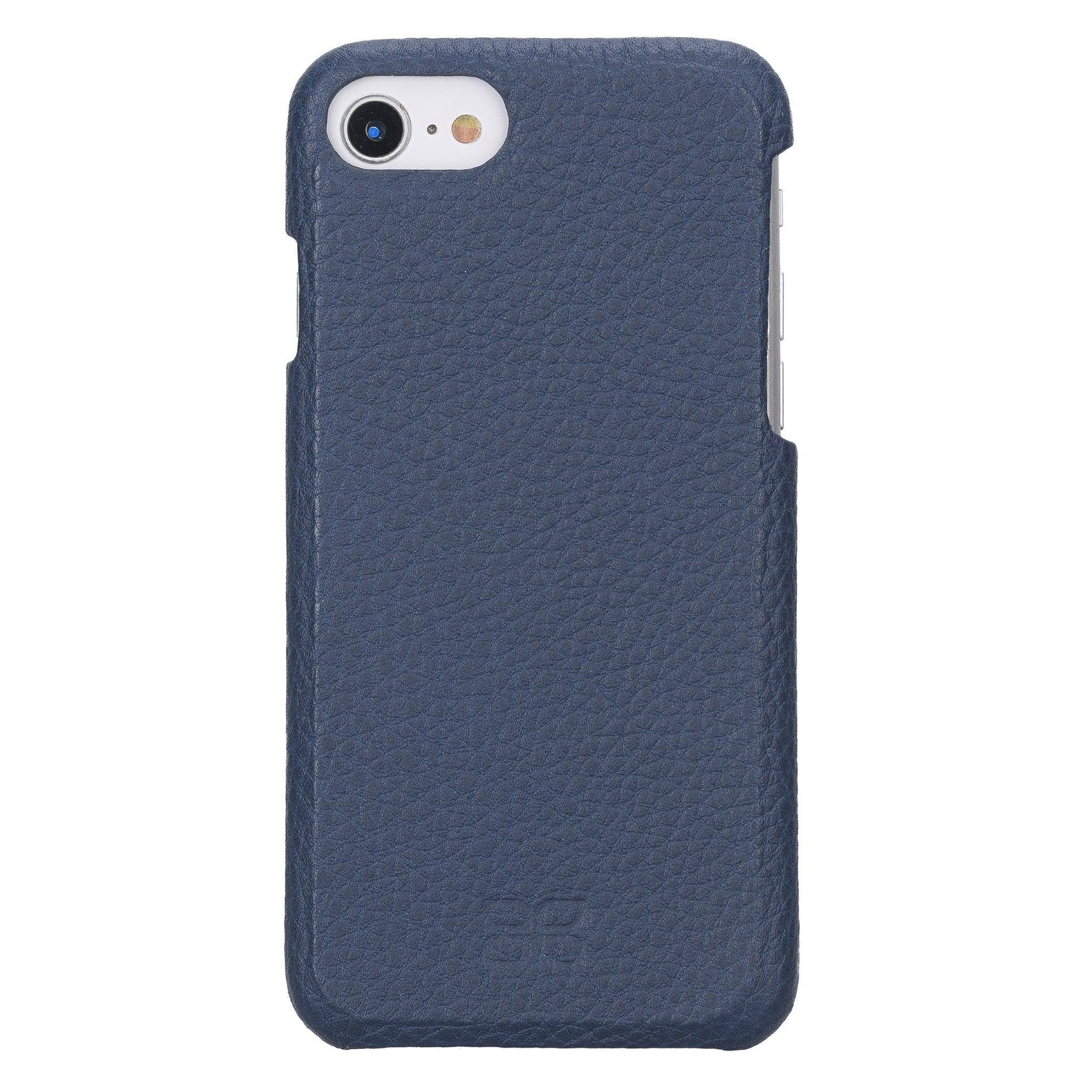 Apple iPhone 8 Series Fully Covering Leather Back Cover Case iPhone 8 / Floater Dark Blue Bornbor