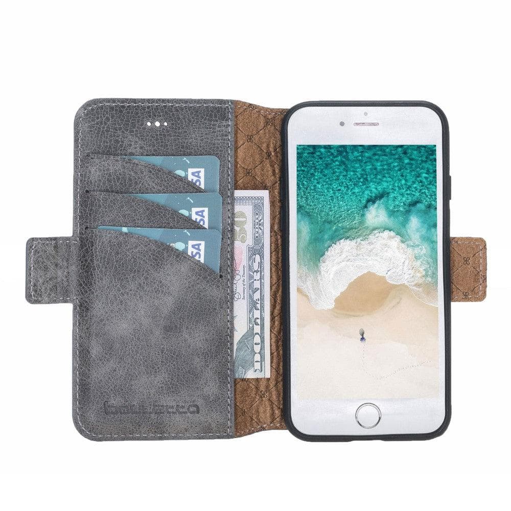 Apple iPhone 8 Series Non Detachable Wallet Case iPhone 8 / Gray Bornbor LTD