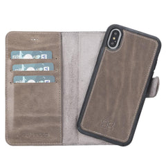 Apple iPhone X Series Detachable Leather Wallet Case - MW iPhone X / XS / Vegetal Cream Bouletta LTD