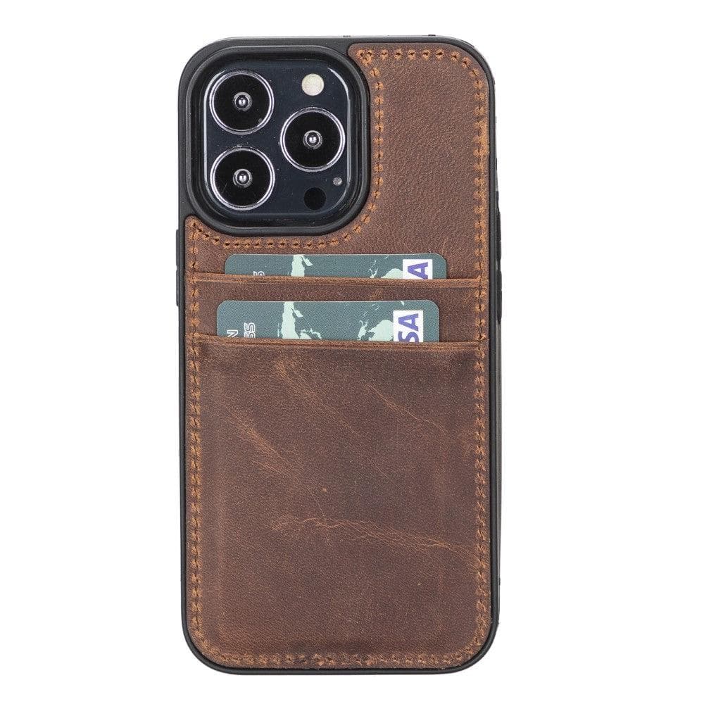 B2B- Apple iPhone 13 Series Flex Cover  Card Holder Case / FXC-CCP-Flex Cover Card Holder iPhone 13 Pro Max 6.7" / Brown Bouletta B2B