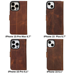 B2B - iPhone 15 Series Leather Wallet Case Bouletta B2B