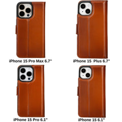 B2B - iPhone 15 Series Leather Wallet Case Bouletta B2B