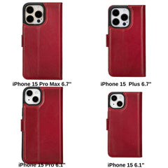 B2B - iPhone 15 Series Leather Wallet Case Bouletta B2B