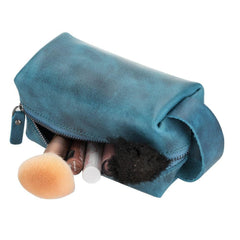 Eve Genuine Leather Make Up Bag - M/L/XL Sizes M / Blue Bouletta Shop