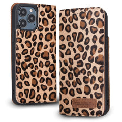 Brooks Leather Slim Wallet Case for Apple iPhone 13 Series iPhone 13 Pro Max / Leopard Bouletta LTD