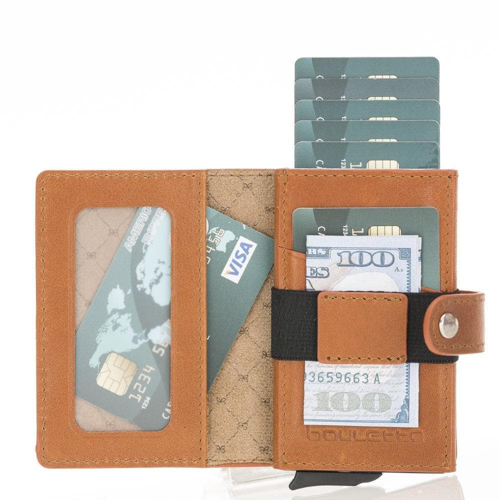 Carlov Leather Mechanical Card Holder Bouletta