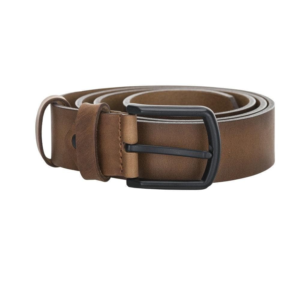 Clavis Leather Belt L / Taba Bornbor