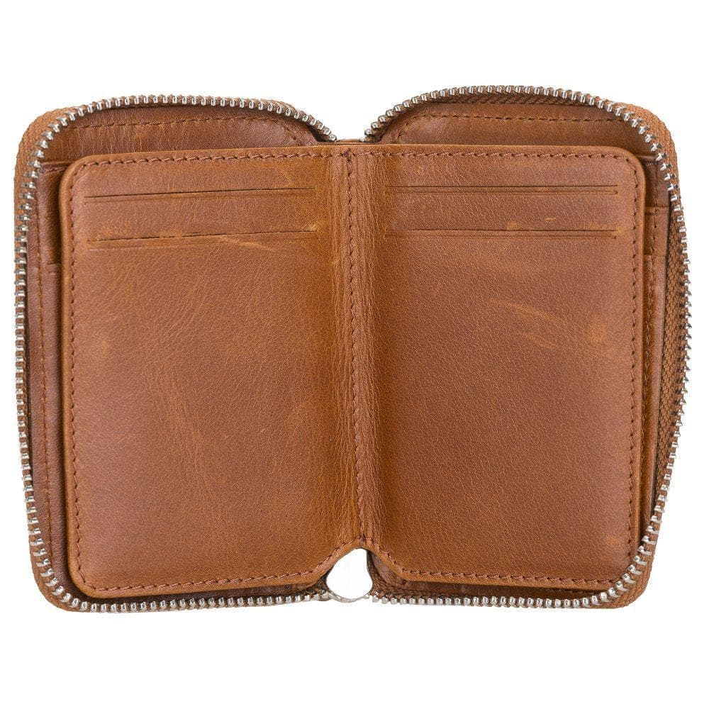 Elvis Leather Credit Card Holder - Zip Wallet Type Bouletta Shop