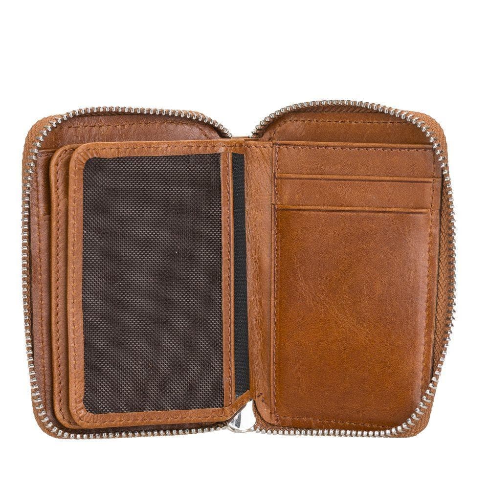 Elvis Leather Credit Card Holder - Zip Wallet Type Bouletta Shop