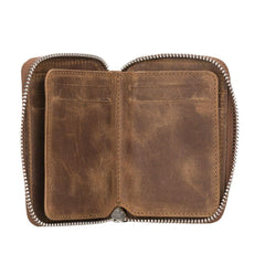 Elvis Leather Credit Card Holder - Zip Wallet Type Bouletta Shop