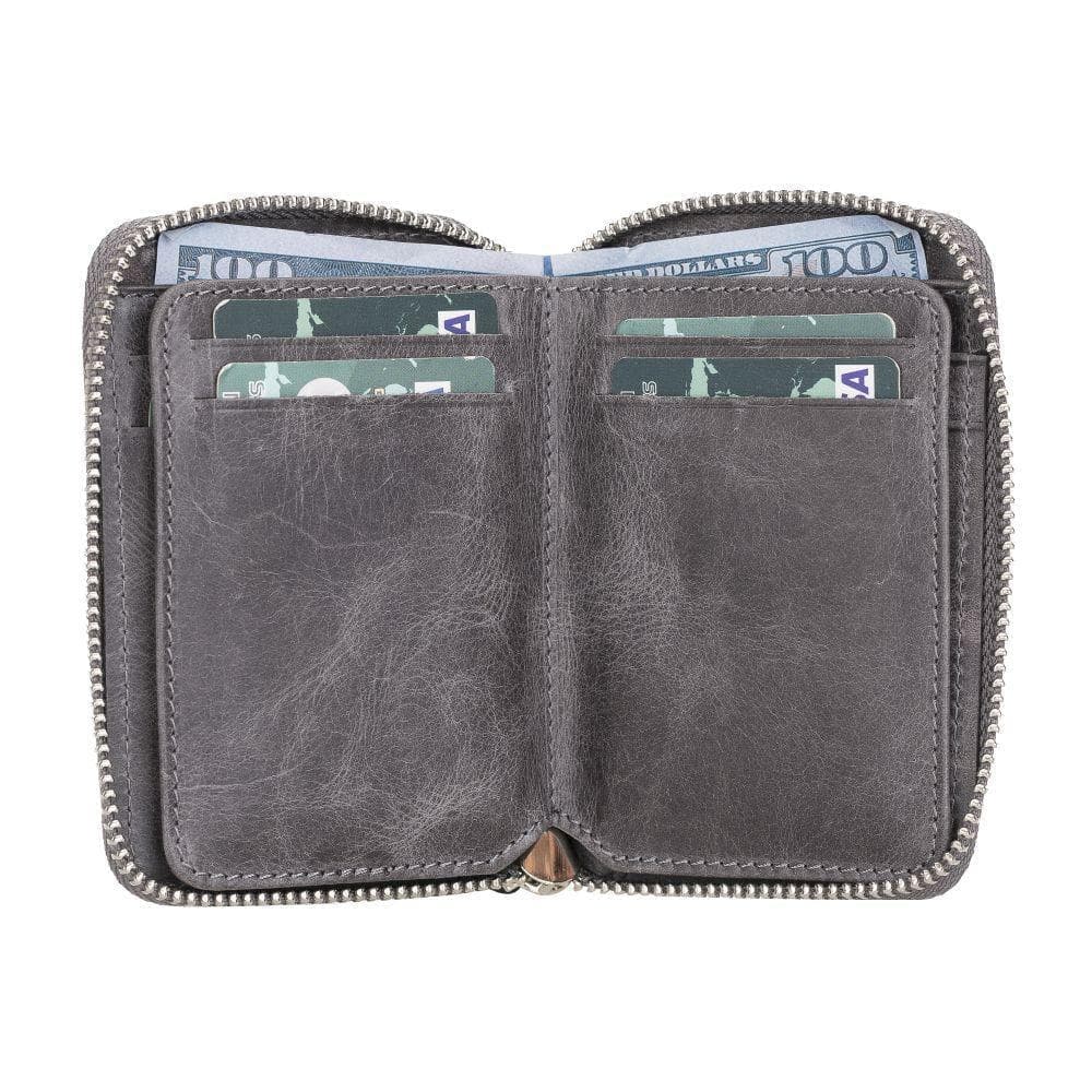 Elvis Leather Credit Card Holder - Zip Wallet Type Bouletta Shop