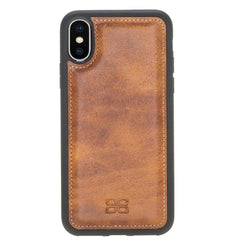 Flexible Leather Back Cover for Apple iPhone X Series Light Brown / iPhone X / XS Bouletta LTD