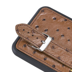 Flexible Leather Back Cover with Hand Strap for iPhone 11 Series Bornbor