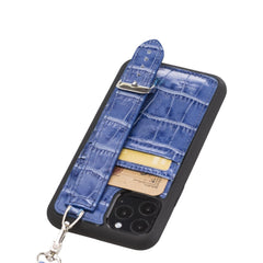 Flexible Leather Back Cover with Hand Strap for iPhone 11 Series Bornbor