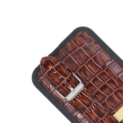 Flexible Leather Back Cover with Hand Strap for iPhone 11 Series Bornbor