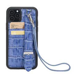 Flexible Leather Back Cover with Hand Strap for iPhone 11 Series Bornbor