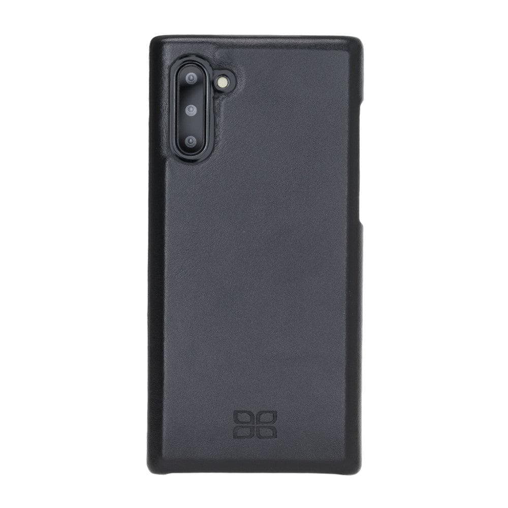 Full Leather Coating Back Cover for  Samsung Galaxy Note 10 Series Note 10 / Black Bornbor