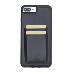 iPhone 7 Series Flexible Leather Back Cover with Card Holders iPhone 7 / Black Bornbor